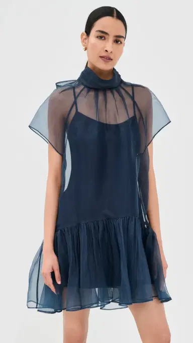 Simkhai Beaux Tiered Mini Dress Midnight 8 | Thumbnail 2