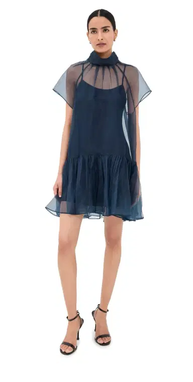 Simkhai Beaux Tiered Mini Dress Midnight 8 | Thumbnail 1