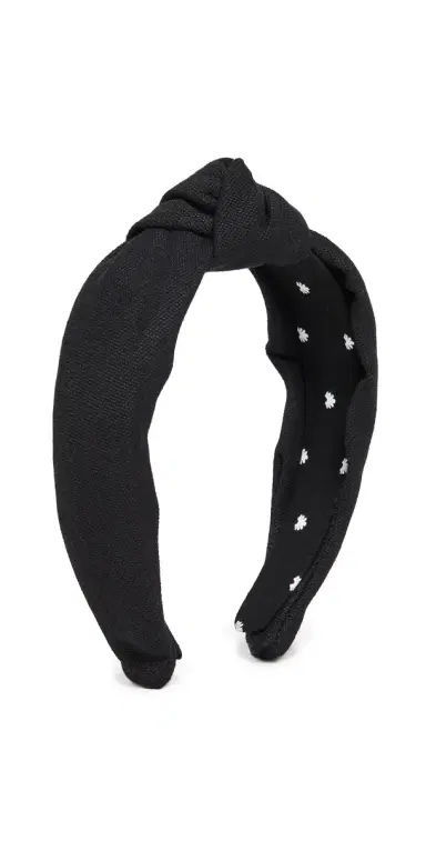Lele Sadoughi Classic Black Headband Jet One Size | Thumbnail 1