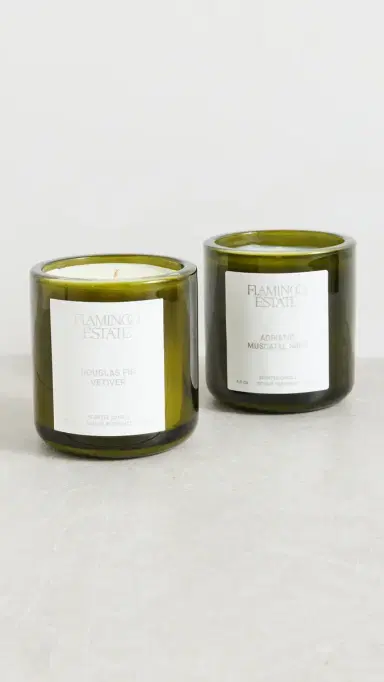 Flamingo Estate Douglas Fir & Ancient Vetiver Candle Green One Size | Thumbnail 5 Flamingo Estate Douglas Fir & Ancient Vetiver Candle Green One Size | Thumbnail 5