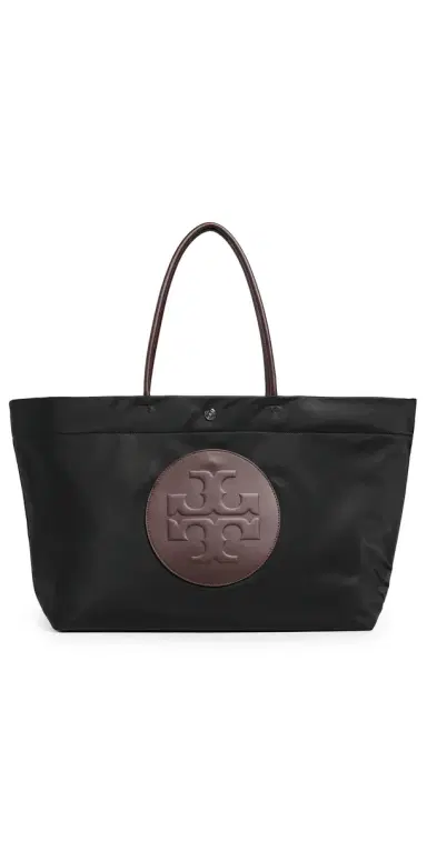 Tory Burch Ella Twist Reversible Tote Black One Size | Thumbnail 1