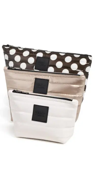Think Royln Travel Bag Trio Chocolate Polka Dot | Thumbnail 1 Think Royln Travel Bag Trio Chocolate Polka Dot | Thumbnail 1