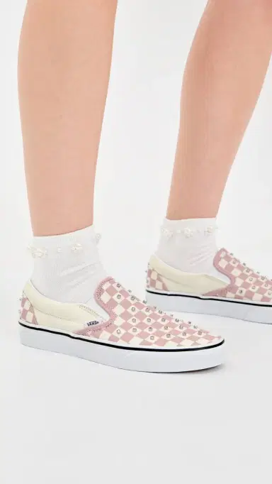 Vans Classic Slip On Shoes Rhinestone Misty Mauve | Thumbnail 3