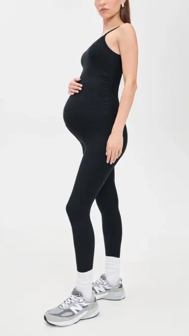 Beyond Yoga Spacedye Uplevel Maternity Jumpsuit Darkest Night XL | Thumbnail 4
