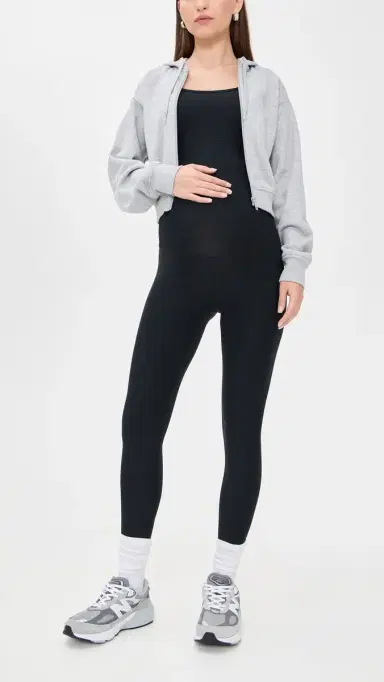 Beyond Yoga Spacedye Uplevel Maternity Jumpsuit Darkest Night XL | Thumbnail 5