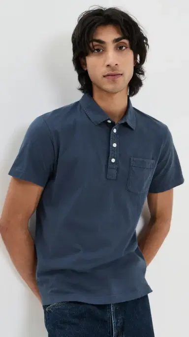 Billy Reid Pensacola Polo Navy L | Thumbnail 2 Billy Reid Pensacola Polo Navy L | Thumbnail 2