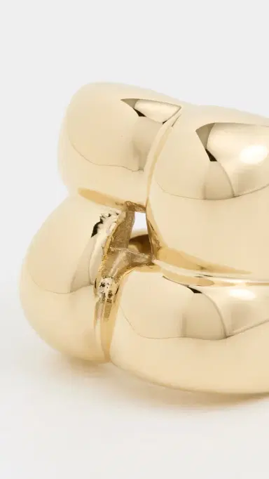 JENNY BIRD Mega Woven Square Ring High Polish Gold | Thumbnail 5