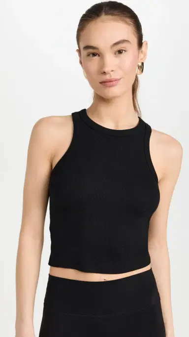 Splits59 Kiki Rib Crop Top Black S | Thumbnail 2