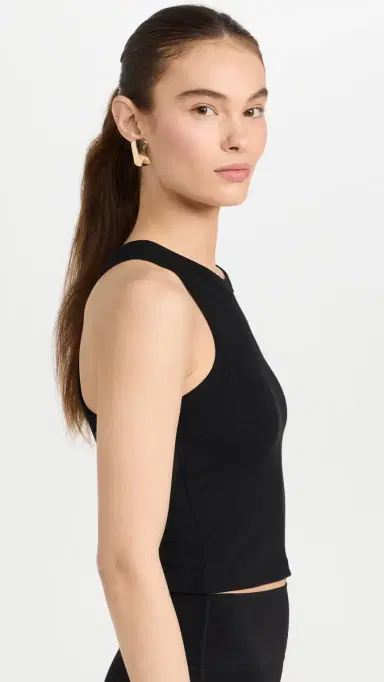 Splits59 Kiki Rib Crop Top Black S | Thumbnail 4