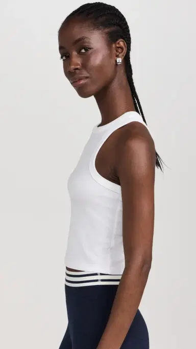 Splits59 Kiki Rib Crop Top White S | Thumbnail 4