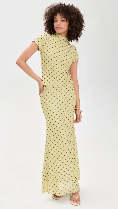 Another Girl Polka Dot Mesh Maxi Skirt | Thumbnail 5 Another Girl Polka Dot Mesh Maxi Skirt | Thumbnail 5