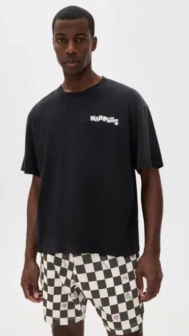 Nahmias Flower Trip Boxy Tee Aged Black Jersey | Thumbnail 2 Nahmias Flower Trip Boxy Tee Aged Black Jersey | Thumbnail 2