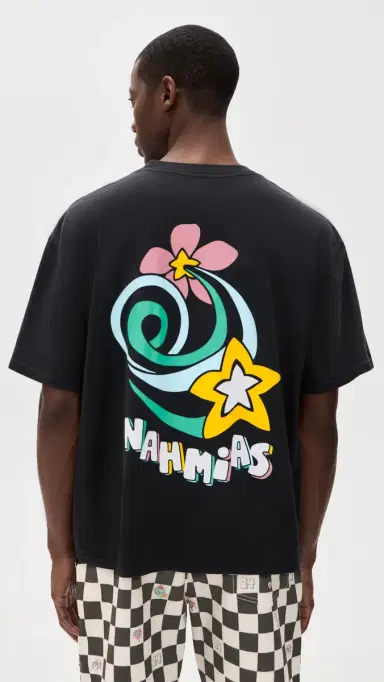 Nahmias Flower Trip Boxy Tee Aged Black Jersey | Thumbnail 3 Nahmias Flower Trip Boxy Tee Aged Black Jersey | Thumbnail 3
