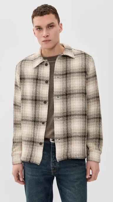 Madewell Chunky Twill Shirt Jacket Heavy Twill Plaid Grey | Thumbnail 2 Madewell Chunky Twill Shirt Jacket Heavy Twill Plaid Grey | Thumbnail 2