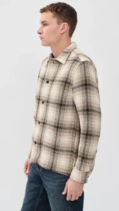 Madewell Chunky Twill Shirt Jacket Heavy Twill Plaid Grey | Thumbnail 4 Madewell Chunky Twill Shirt Jacket Heavy Twill Plaid Grey | Thumbnail 4