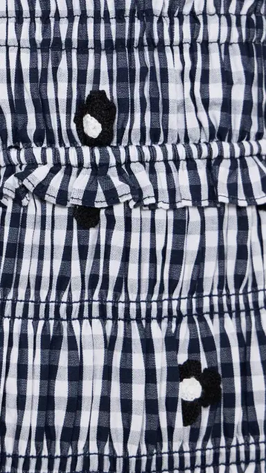 MAUDE CLUB Madison Dress Navy Gingham Emb | Thumbnail 6 MAUDE CLUB Madison Dress Navy Gingham Emb | Thumbnail 6