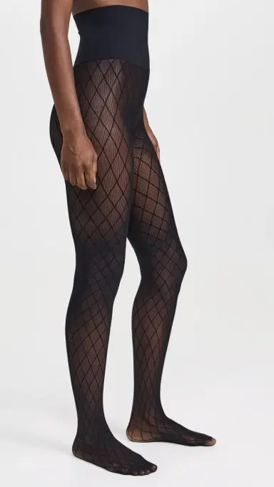 Commando Lattice Net Stockings Black L | Thumbnail 2