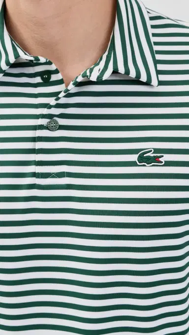 Lacoste Golf Performance Polo Vert/Blanc S | Thumbnail 6