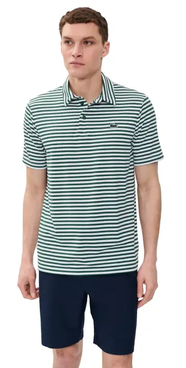 Lacoste Golf Performance Polo Vert/Blanc S | Thumbnail 1