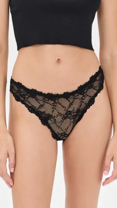 HONEYDEW Maria Lace Thong 3 Pack Black/Ivory/Black S | Thumbnail 3