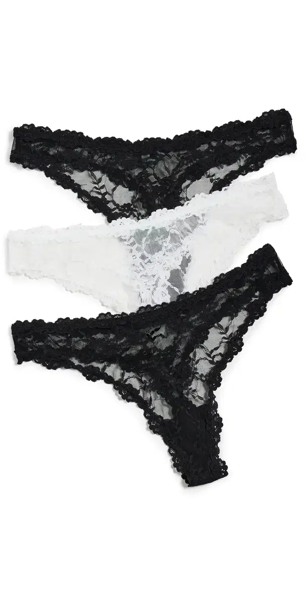Maria ace Thong 3 Pack Black//Black