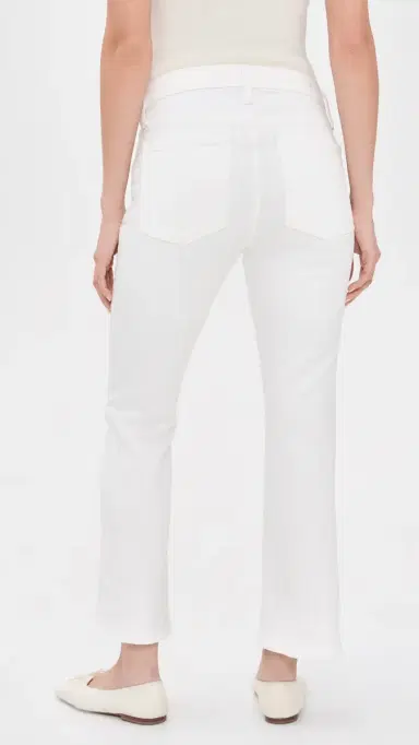 Madewell Maternity Stretch Flare Crop Jeans Tile White 30 | Thumbnail 4