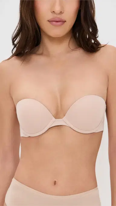 Skarlett Blue Breathless Strapless Plunge Push-Up Bra Cashmere 36A | Thumbnail 2