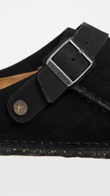 Birkenstock Lutry Premium Suede Clogs Black 46 | Thumbnail 5