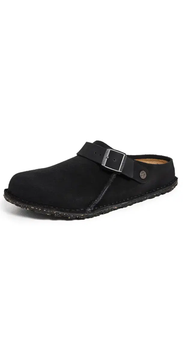 Lutry Premium Suede Clogs Black