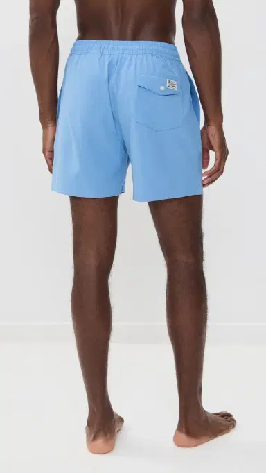 Polo Ralph Lauren Traveler Solid Swim Trunks 6 Harbor Island Blue w/ White PP | Thumbnail 3