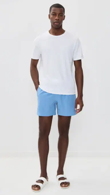 Polo Ralph Lauren Traveler Solid Swim Trunks 6 Harbor Island Blue w/ White PP | Thumbnail 5