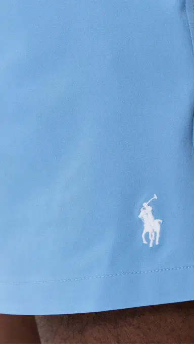 Polo Ralph Lauren Traveler Solid Swim Trunks 6 Harbor Island Blue w/ White PP | Thumbnail 6