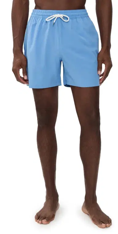 Polo Ralph Lauren Traveler Solid Swim Trunks 6 Harbor Island Blue w/ White PP | Thumbnail 1