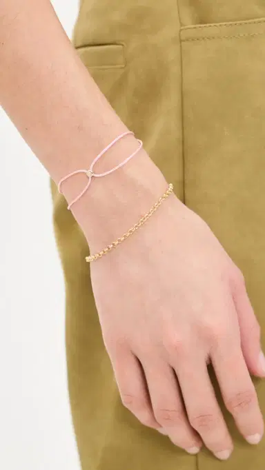 EF COLLECTION 14k Gold Diamond Dot Cord Bracelet | Thumbnail 3 EF COLLECTION 14k Gold Diamond Dot Cord Bracelet | Thumbnail 3