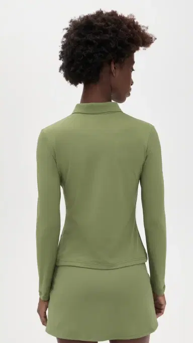 Malbon Venus Long Sleeve Polo Olivine L | Thumbnail 3