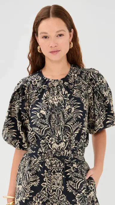 Ulla Johnson Frantiska Top Noir Flora | Thumbnail 2