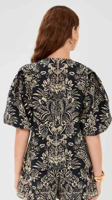 Ulla Johnson Frantiska Top Noir Flora | Thumbnail 3