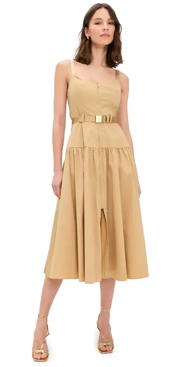 L'AGENCE Rima Dress Macadamia Brown