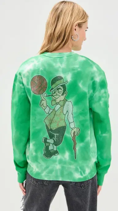 DANNIJOPRO Celtics Team Crew Sweatshirt Tie Dye | Thumbnail 2