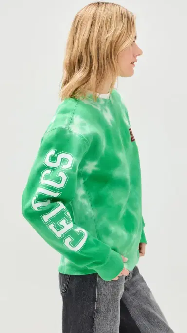 DANNIJOPRO Celtics Team Crew Sweatshirt Tie Dye | Thumbnail 4