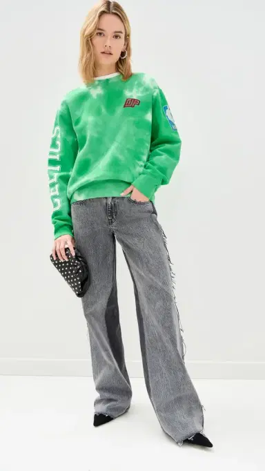 DANNIJOPRO Celtics Team Crew Sweatshirt Tie Dye | Thumbnail 5