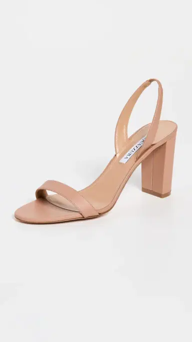 Aquazzura So Nude Block Sandals 85 Powder Pink 42 | Thumbnail 2