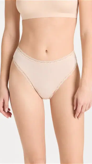 Stripe & Stare High Waisted Thong 4 Pack Sand | Thumbnail 3