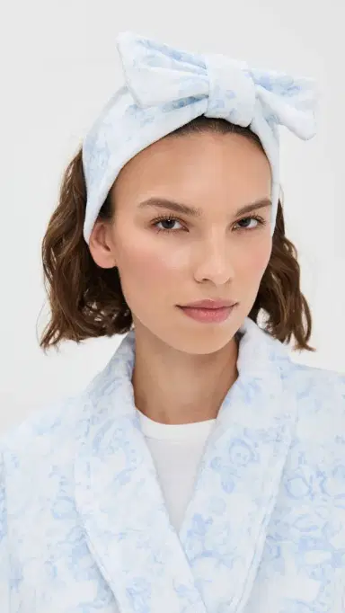 LoveShackFancy Headband with Bow Nantucket Blue One Size | Thumbnail 2
