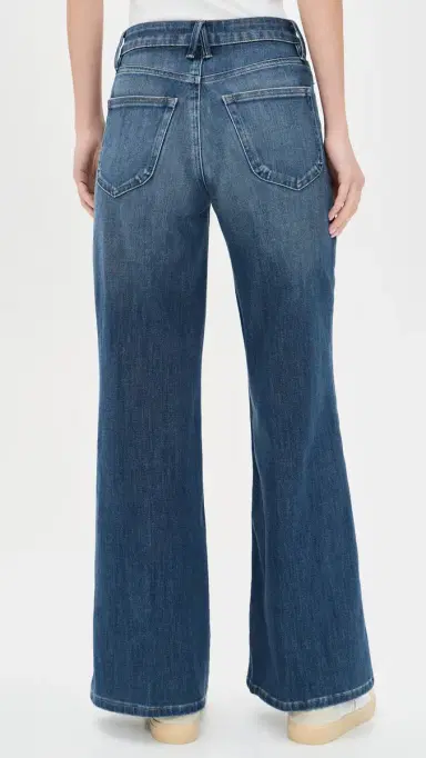 Good American Soft Tech Good Waist Palazzo Ankle Jeans Indigo181 | Thumbnail 3 Good American Soft Tech Good Waist Palazzo Ankle Jeans Indigo181 | Thumbnail 3