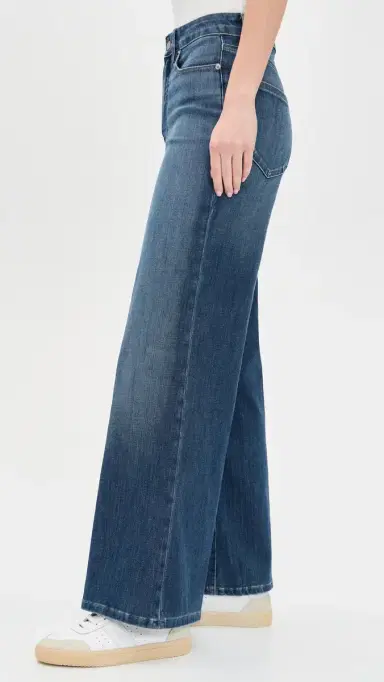 Good American Soft Tech Good Waist Palazzo Ankle Jeans Indigo181 | Thumbnail 4 Good American Soft Tech Good Waist Palazzo Ankle Jeans Indigo181 | Thumbnail 4