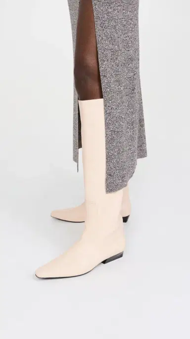 Staud Wally Flat Boots Cream | Thumbnail 3