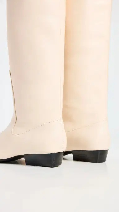 Staud Wally Flat Boots Cream | Thumbnail 4