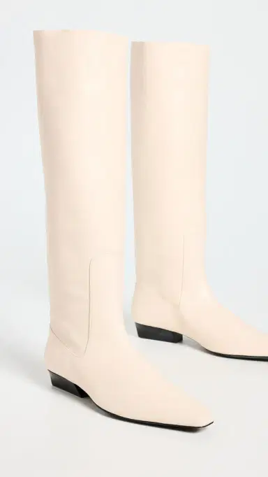 Staud Wally Flat Boots Cream | Thumbnail 5