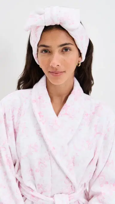 LoveShackFancy Headband with Bow Cupids Pink One Size | Thumbnail 2